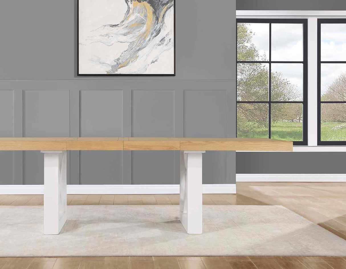 Magnolia Oak 72-108-inch Extendable Dining Table from Steve Silver - Luna Furniture