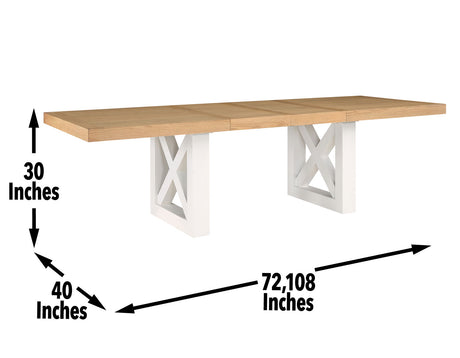 Magnolia Oak 72-108-inch Extendable Dining Table from Steve Silver - Luna Furniture