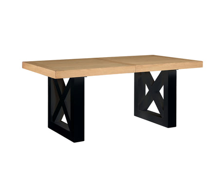 Magnolia Oak/Black Extendable Dining Table from Steve Silver - Luna Furniture