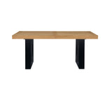 Magnolia Oak/Black Extendable Dining Table from Steve Silver - Luna Furniture