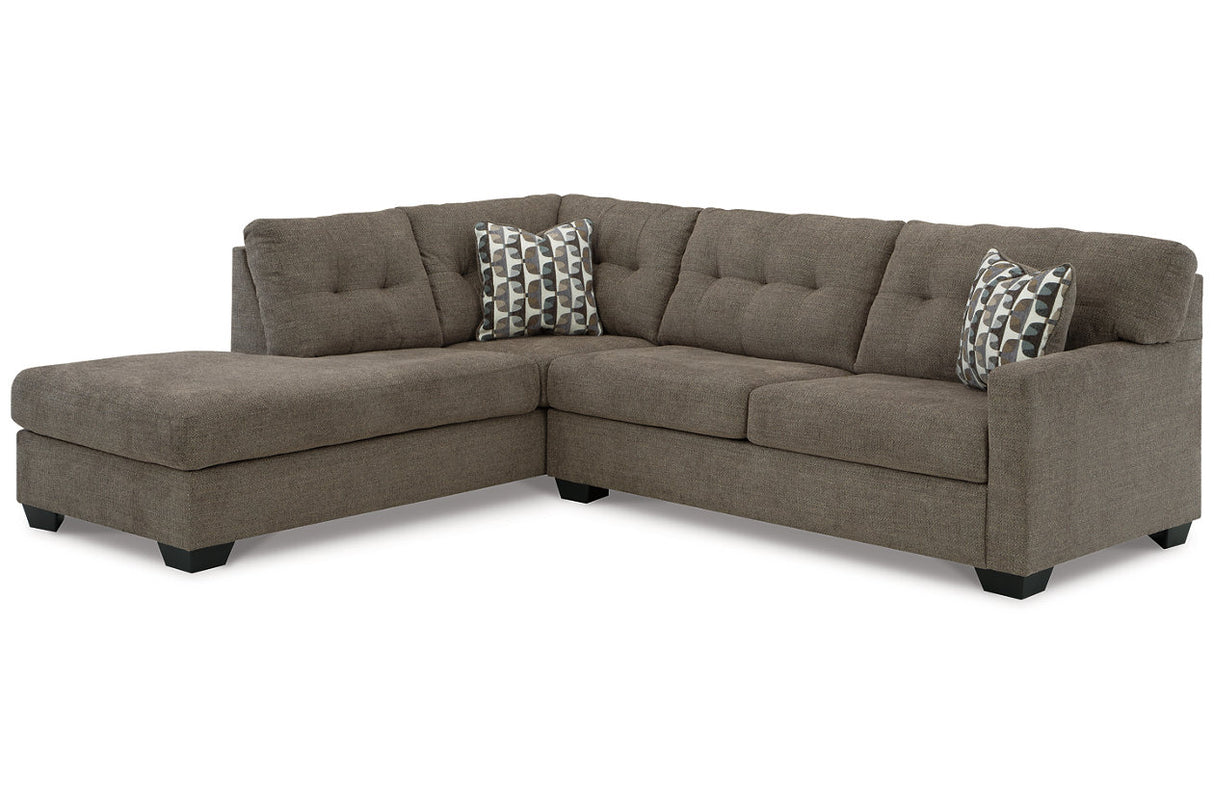 Mahoney Chocolate 2-Piece LAF Chaise Sleeper Sectional from Ashley - Luna Furniture