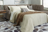 Mahoney Chocolate 2-Piece RAF Chaise Sleeper Sectional from Ashley - Luna Furniture