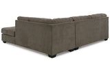 Mahoney Chocolate 2-Piece RAF Chaise Sleeper Sectional from Ashley - Luna Furniture