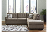 Mahoney Chocolate 2-Piece RAF Chaise Sleeper Sectional from Ashley - Luna Furniture