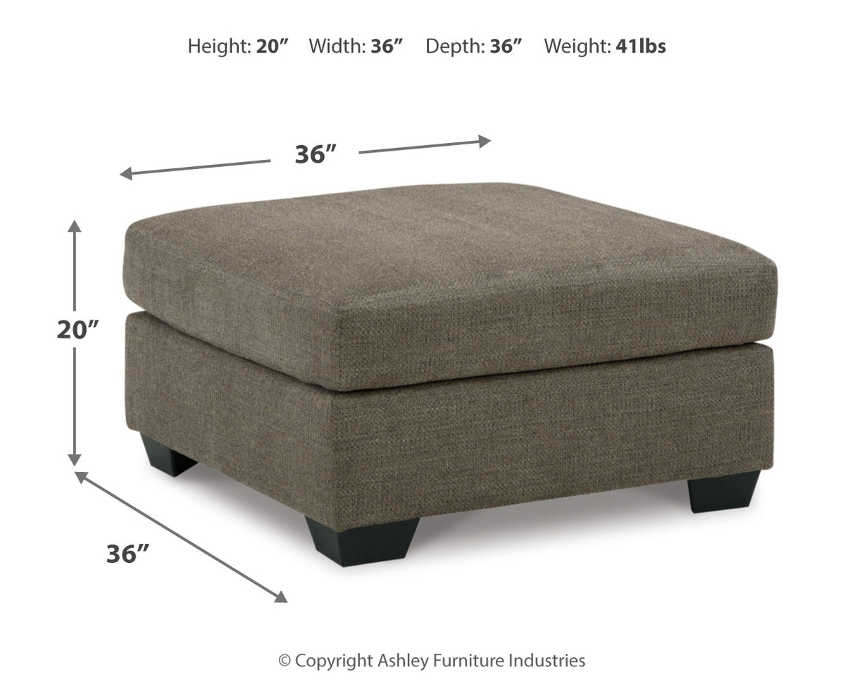 Mahoney Chocolate 2-Piece Sectional with Ottoman from Ashley - Luna Furniture
