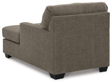Mahoney Chocolate Full Sofa Sleeper and Chaise from Ashley - Luna Furniture