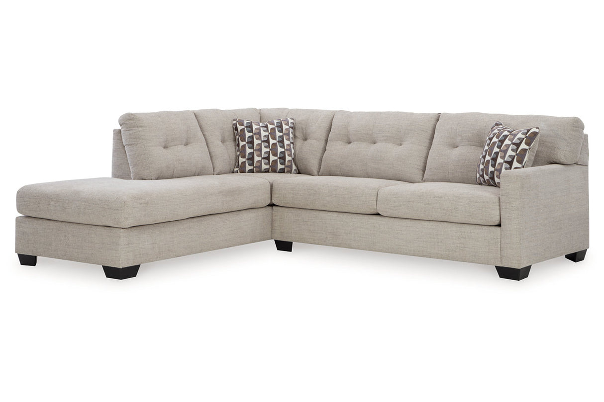 Mahoney Pebble 2-Piece LAF Chaise Sleeper Sectional from Ashley - Luna Furniture