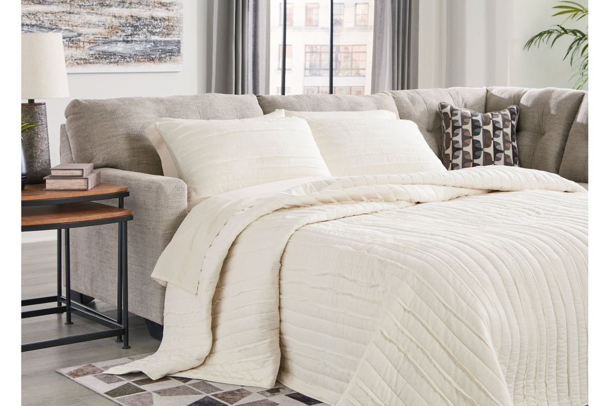 Mahoney Pebble 2-Piece RAF Chaise Sleeper Sectional from Ashley - Luna Furniture
