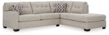 Mahoney Pebble 2-Piece Sectional with Ottoman from Ashley - Luna Furniture