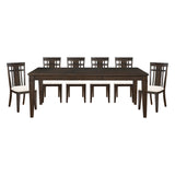 Makah Dark Brown/Beige 7-Piece 78" Extendable Dining Set from Homelegance - Luna Furniture