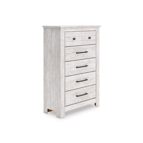 Makidern Whitewash Chest of Drawers from Ashley - Luna Furniture