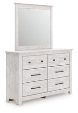 Makidern Whitewash Dresser and Mirror from Ashley Furniture - Luna Furniture