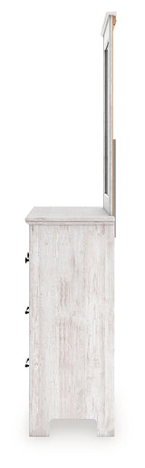 Makidern Whitewash Dresser and Mirror from Ashley Furniture - Luna Furniture