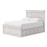Makidern Whitewash Full Panel Storage Bed from Ashley - Luna Furniture
