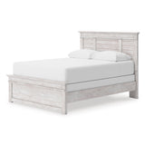 Makidern Whitewash Queen Panel Bed from Ashley Furniture - Luna Furniture