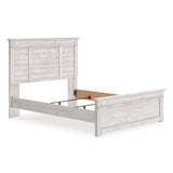 Makidern Whitewash Queen Panel Bed from Ashley Furniture - Luna Furniture