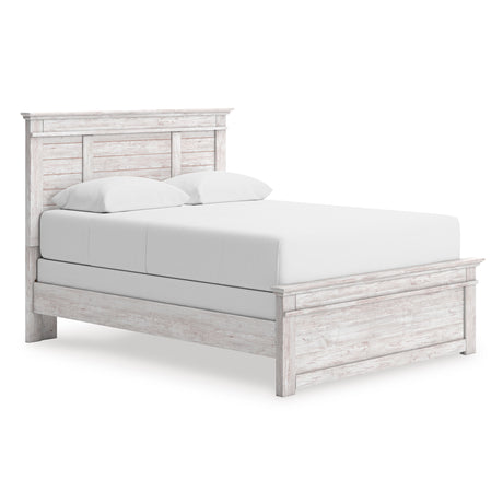 Makidern Whitewash Queen Panel Bed from Ashley - Luna Furniture