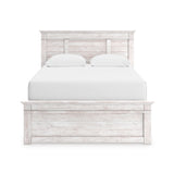 Makidern Whitewash Queen Panel Bed from Ashley Furniture - Luna Furniture