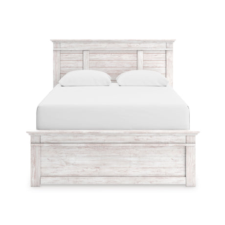 Makidern Whitewash Queen Panel Bed from Ashley - Luna Furniture
