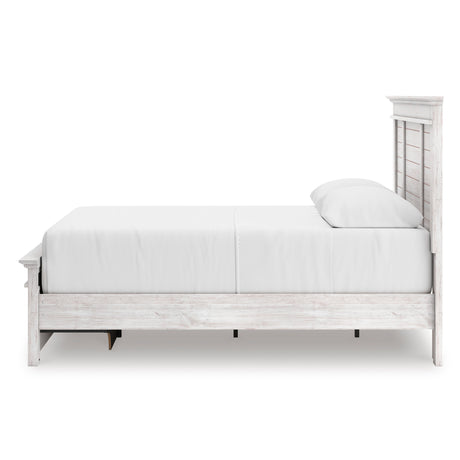 Makidern Whitewash Queen Panel Storage Bed from Ashley - Luna Furniture