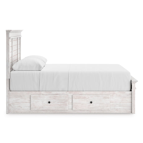 Makidern Whitewash Queen Panel Storage Bed from Ashley - Luna Furniture