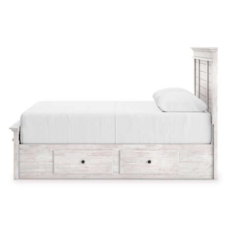 Makidern Whitewash Queen Panel Storage Bed from Ashley - Luna Furniture