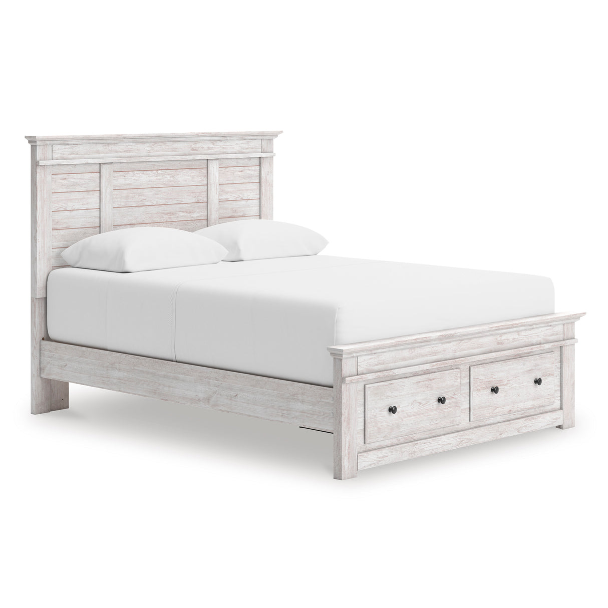 Makidern Whitewash Full Panel Storage Bed from Ashley - Luna Furniture