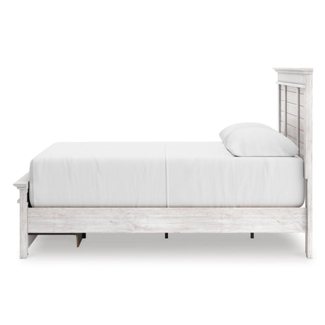 Makidern Whitewash Full Panel Storage Bed from Ashley - Luna Furniture