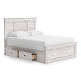 Makidern Whitewash Full Panel Storage Bed from Ashley - Luna Furniture