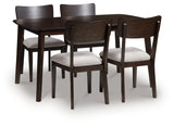 Mallenette Merlot Rectangular Dining Table and 4 Chairs (Set of 5) from Ashley - Luna Furniture