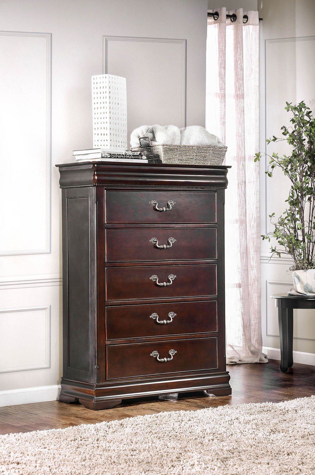 Mandura Cherry Chest from Furniture of America - Luna Furniture