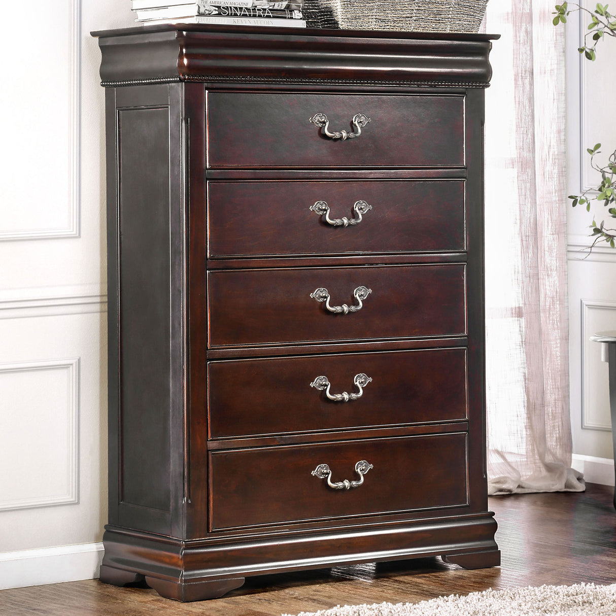 Mandura Cherry Chest from Furniture of America - Luna Furniture