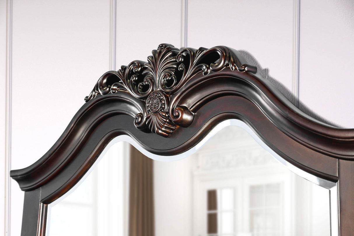 Mandura Cherry Mirror (Mirror Only) from Furniture of America - Luna Furniture