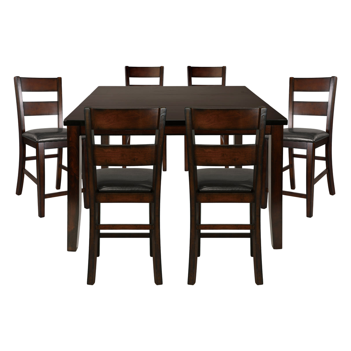 Mantello Cherry 7-Piece Extendable Counter Height Set from Homelegance - Luna Furniture