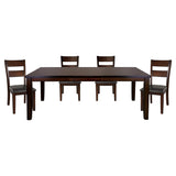 Mantello Cherry 78" 5-Piece Extendable Dining Set from Homelegance - Luna Furniture