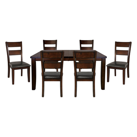Mantello Cherry 78" 7-Piece Extendable Dining Set from Homelegance - Luna Furniture
