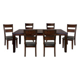 Mantello Cherry 78" 7-Piece Extendable Dining Set from Homelegance - Luna Furniture