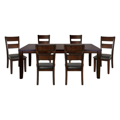 Mantello Cherry 78" 7-Piece Extendable Dining Set from Homelegance - Luna Furniture