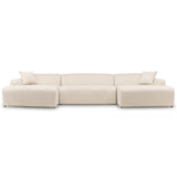 Mar Cream Corduroy U-Shape Corner Sectional Sofa from Midinmod - Luna Furniture