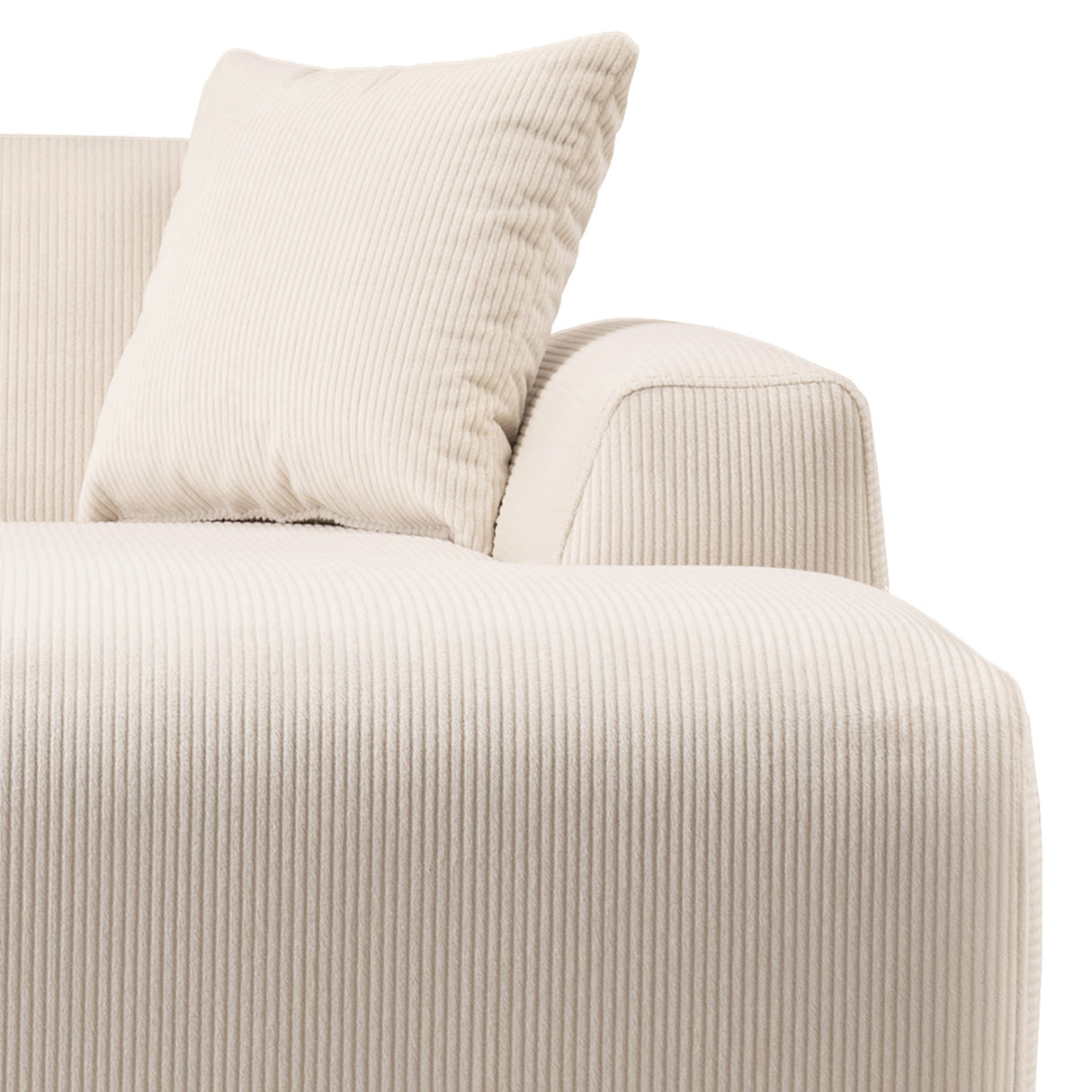 Mar Cream Corduroy U-Shape Corner Sectional Sofa from Midinmod - Luna Furniture