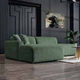 Mar Green Velvet LAF Sectional from Midinmod - Luna Furniture