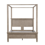 Marceline Gray Oak Queen Canopy Platform Bed from Homelegance - Luna Furniture