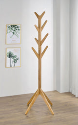 Margaret Natural Oak Solid Wood Coat Rack from Coaster - Luna Furniture