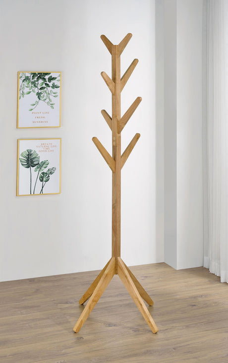 Margaret Natural Oak Solid Wood Coat Rack from Coaster - Luna Furniture