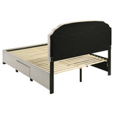 Marianna Cream 4-Drawer Upholstered Queen Storage Bed from Coaster - Luna Furniture
