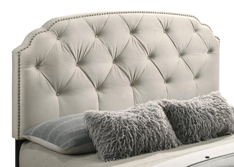 Marianna Cream 4-Drawer Upholstered Queen Storage Bed from Coaster - Luna Furniture