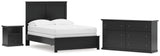 Maribel Full Panel Bed with Dresser and Nightstand in Black from Ashley - Luna Furniture