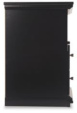 Maribel Full Panel Bed with Dresser and Nightstand in Black from Ashley - Luna Furniture