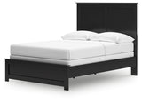 Maribel Full Panel Bed with Mirrored Dresser, Chest and Nightstand in Black from Ashley - Luna Furniture