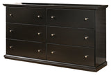 Maribel King Panel Bed with Dresser and Nightstand in Black from Ashley - Luna Furniture